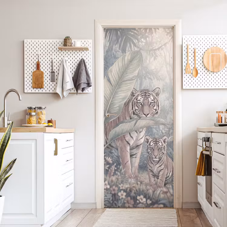 Deursticker - Tijger - Welp - Jungle - Illustratie - Dieren — 7