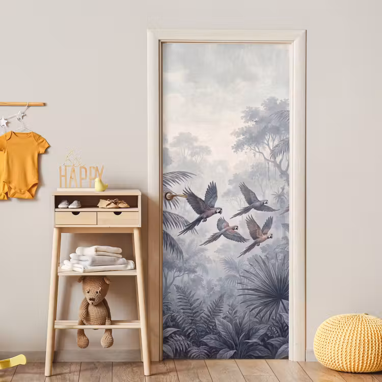 Deursticker - Vogel - Vliegend - Jungle - Vintage - Dieren — 6