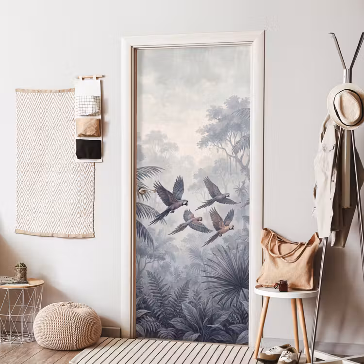 Deursticker - Vogel - Vliegend - Jungle - Vintage - Dieren — 8
