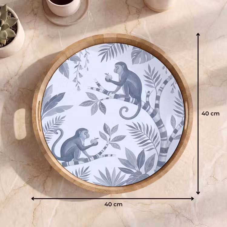 Dienblad - Aap - Boom - Bladeren - Jungle - Illustratie — 9