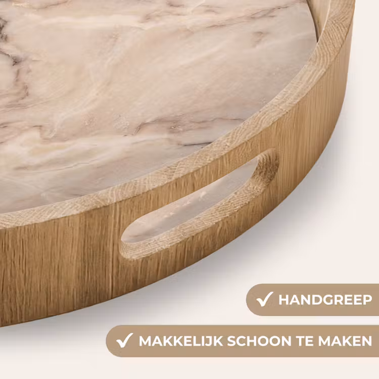 Dienblad - Marmer - Patroon - Abstract - Modern - Beige — 5