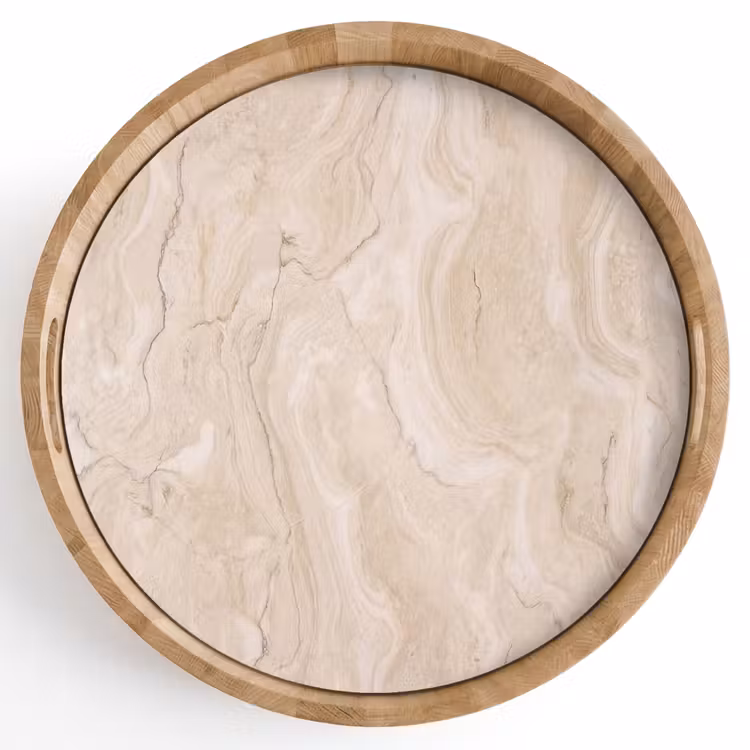 Dienblad - Marmer - Patroon - Beige - Steen - Abstract — 1