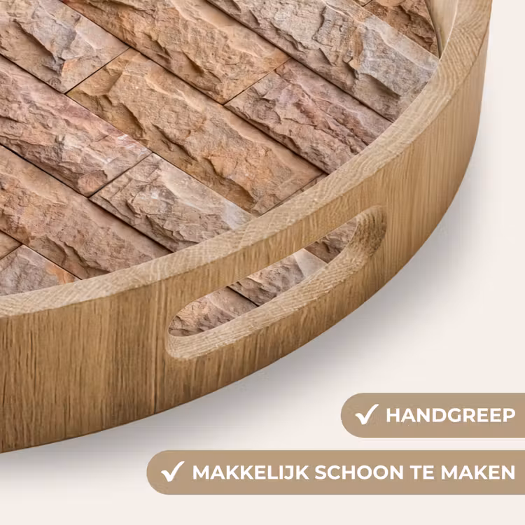 Dienblad - Muur - Steen - Ruw - Textuur - Beige — 5