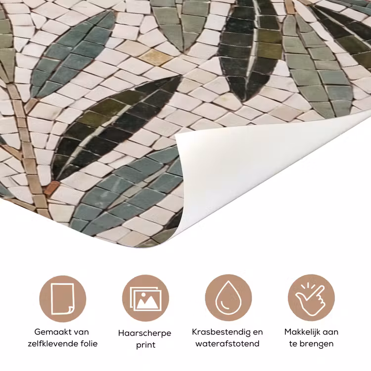 Deursticker - Plant - Blad - Mozaïek - Groen — 3