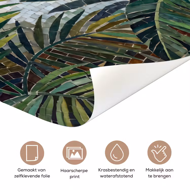 Deursticker - Planten - Tropisch - Mozaïek - Groen - Natuur — 3