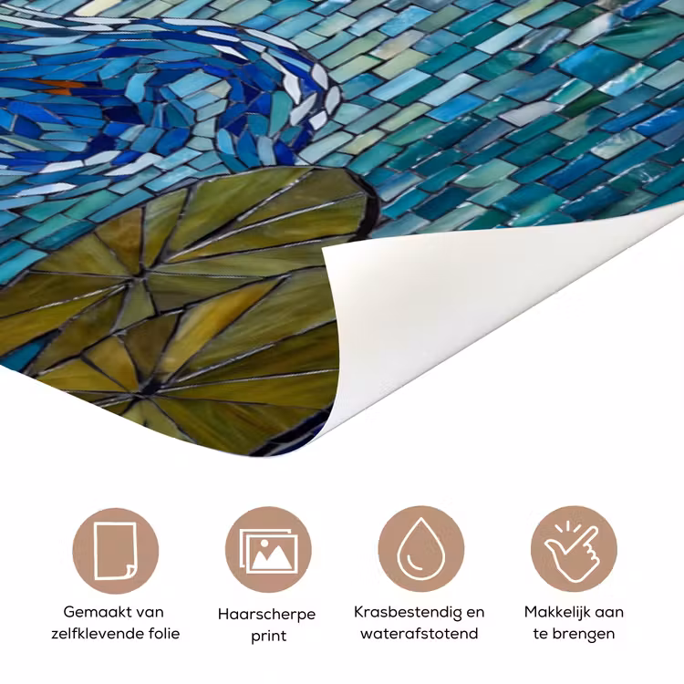 Deursticker - Vogel - Water - Natuur - Abstract - Blauw — 3