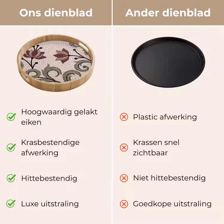 Dienblad - Bloemen - Mozaïek - Patroon - Abstract - Groen — 3