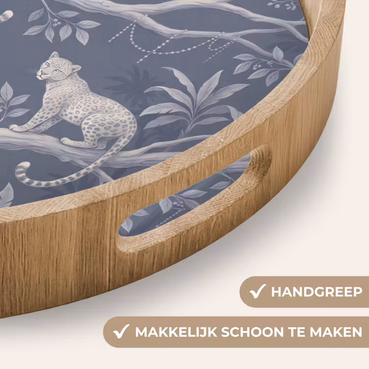 Dienblad - Dieren - Jungle - Illustratie - Bomen - Blauw — 5