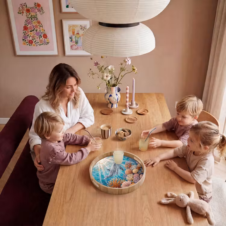 Dienblad - Dieren - Mozaïek - Oceaan - Koraal - Blauw — 7