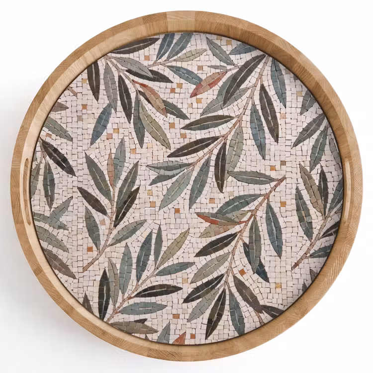 Dienblad - Plant - Blad - Mozaïek - Groen — 1