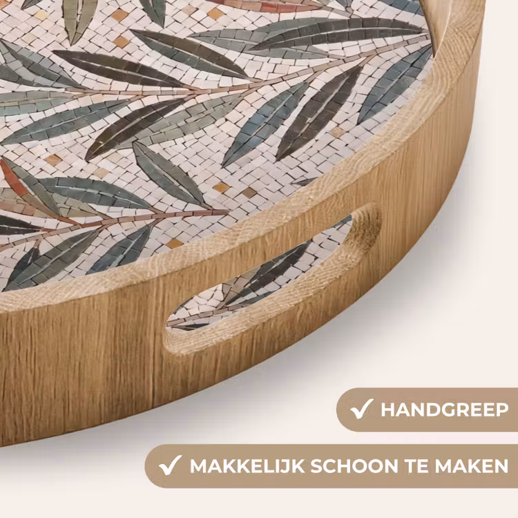 Dienblad - Plant - Blad - Mozaïek - Groen — 5