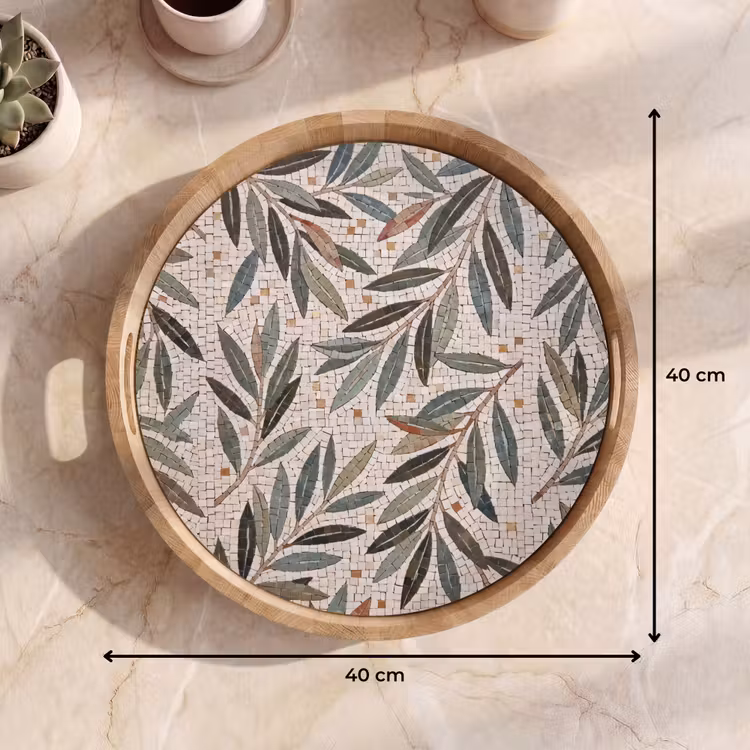 Dienblad - Plant - Blad - Mozaïek - Groen — 9