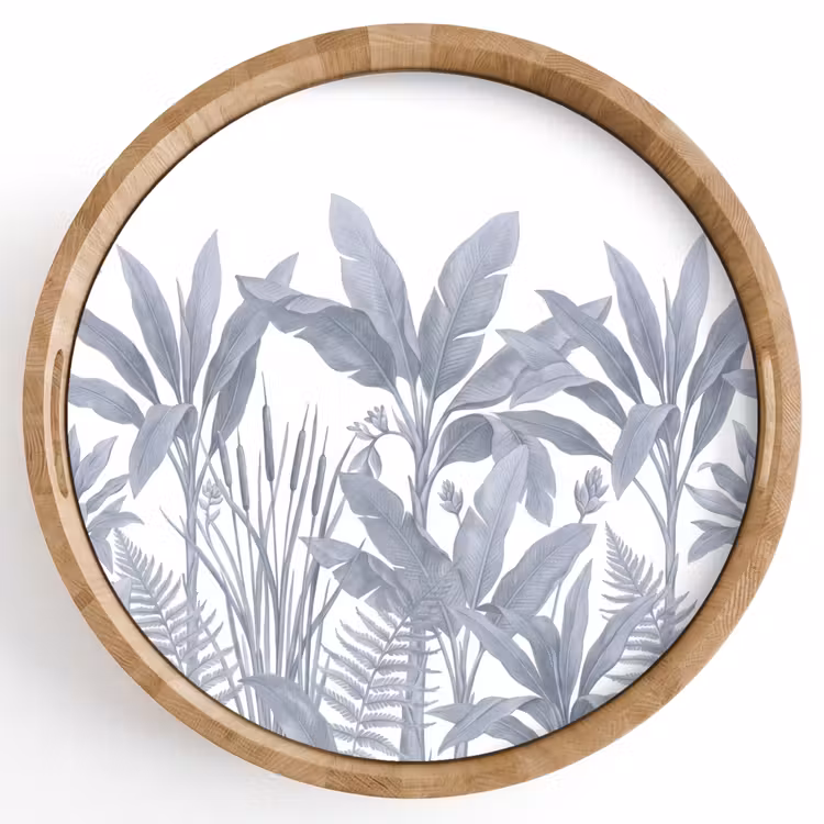Dienblad - Planten - Bladeren - Natuur - Grijs — 1