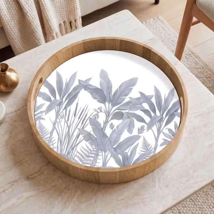 Dienblad - Planten - Bladeren - Natuur - Grijs — 2
