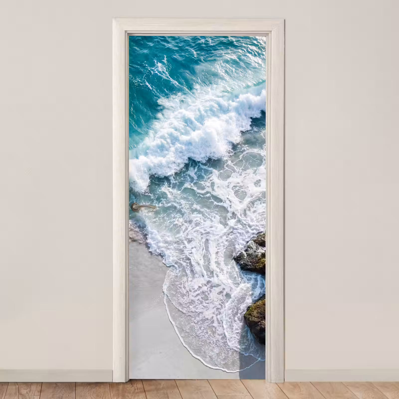 Deursticker - Zee - Golf - Strand - Natuur - Blauw — 1