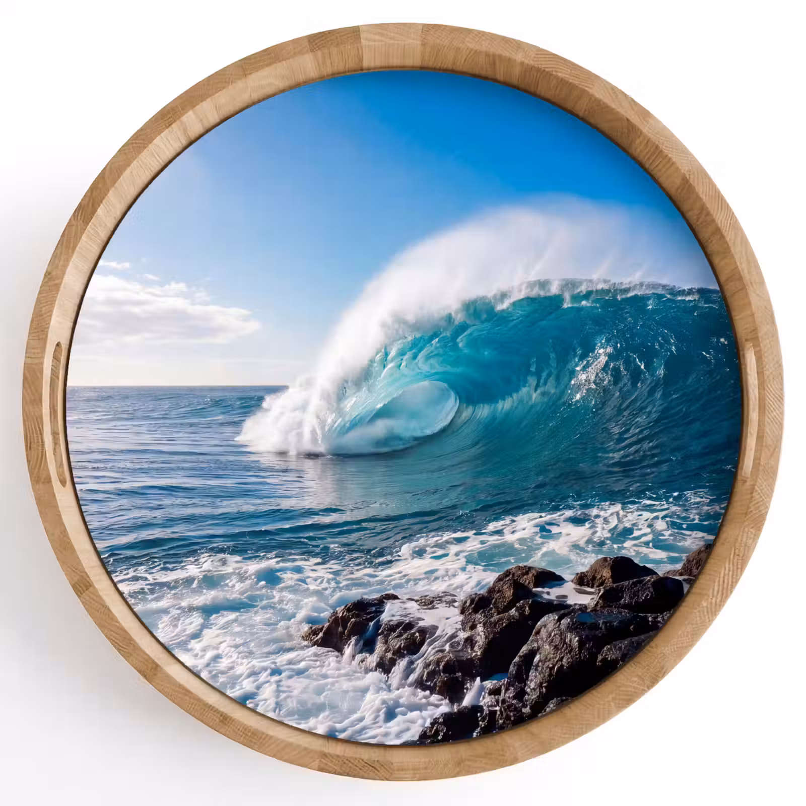 Dienblad - Golf - Oceaan - Brekend - Water - Blauw — 1