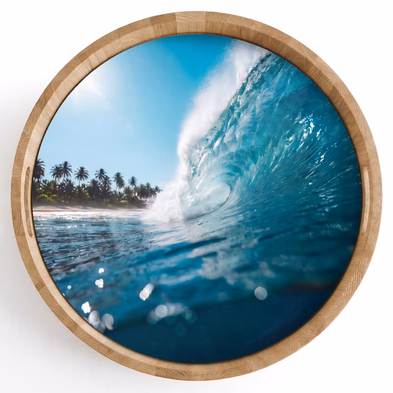 Dienblad - Oceaan - Golf - Strand - Natuur - Blauw — 1