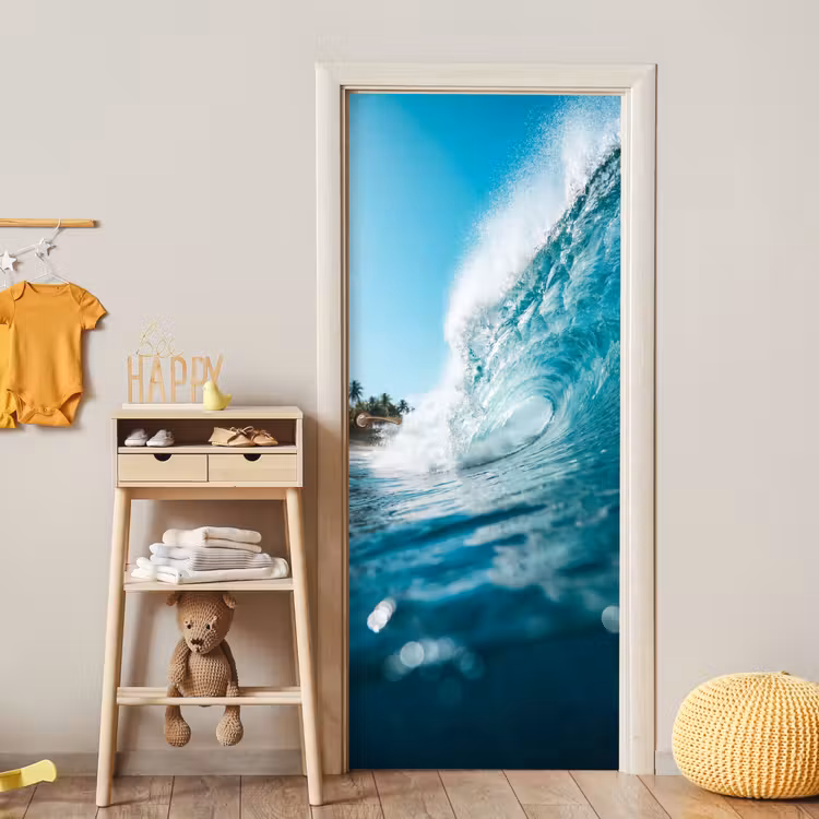 Deursticker - Oceaan - Golf - Strand - Natuur - Blauw — 6