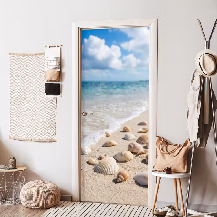 Deursticker - Schelpen - Strand - Natuur - Beige — 8
