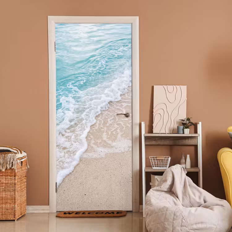 Deursticker - Strand - Zee - Golf - Natuur - Blauw — 2