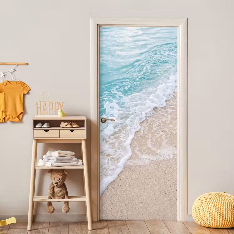 Deursticker - Strand - Zee - Golf - Natuur - Blauw — 6