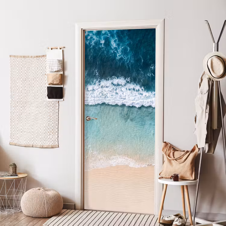Deursticker - Strand - Zee - Golven - Natuur - Blauw — 8