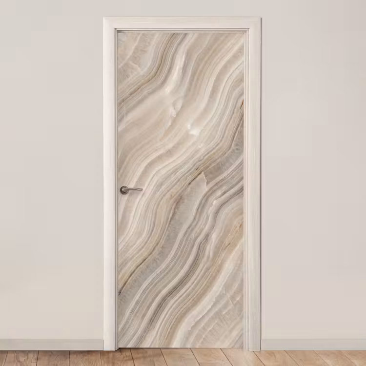 Deursticker - Textuur - Golvend - Abstract - Modern - Beige — 1