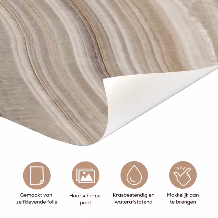 Deursticker - Textuur - Golvend - Abstract - Modern - Beige — 3