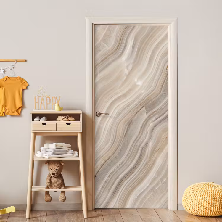 Deursticker - Textuur - Golvend - Abstract - Modern - Beige — 6