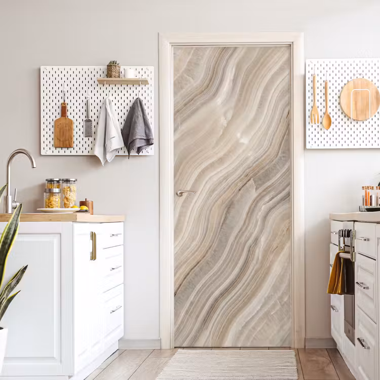 Deursticker - Textuur - Golvend - Abstract - Modern - Beige — 7