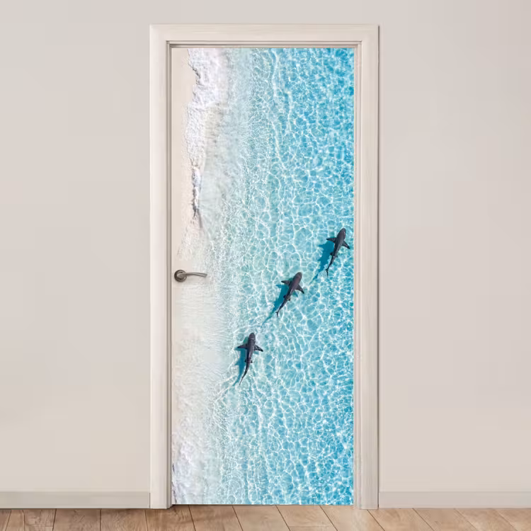 Deursticker - Vis - Oceaan - Strand - Turquoise - Natuur — 1