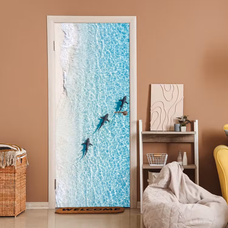 Deursticker - Vis - Oceaan - Strand - Turquoise - Natuur — 2