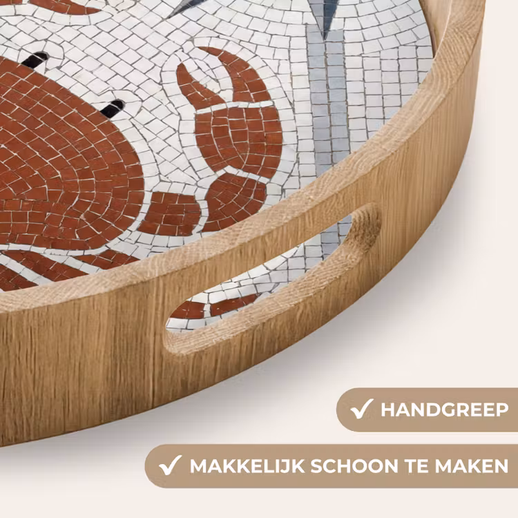 Dienblad - Dier - Mozaïek - Zee - Klassiek - Bruin — 5