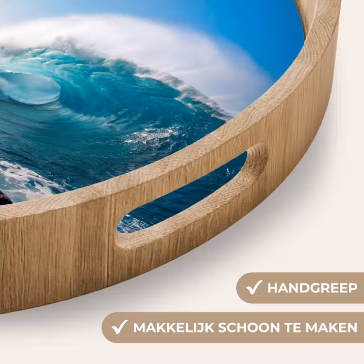 Dienblad - Golf - Oceaan - Brekend - Water - Blauw — 5