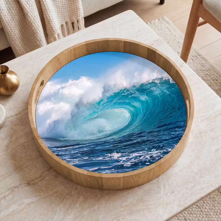 Dienblad - Golf - Oceaan - Water - Dynamisch - Blauw — 2
