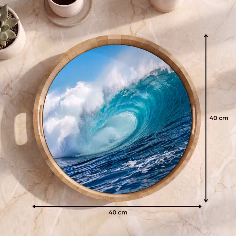 Dienblad - Golf - Oceaan - Water - Dynamisch - Blauw — 9