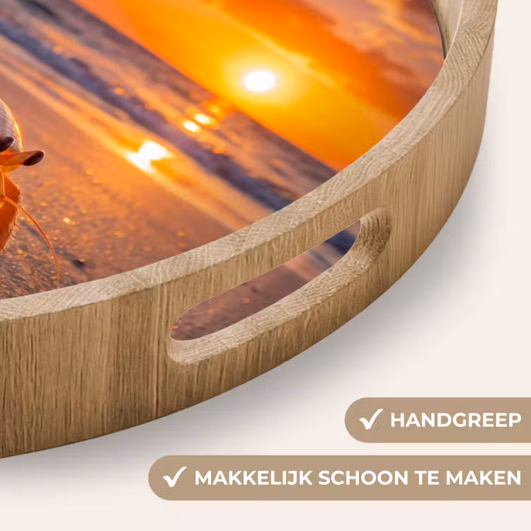 Dienblad - Kreeft - Strand - Natuur - Zonsondergang - Oranje — 5