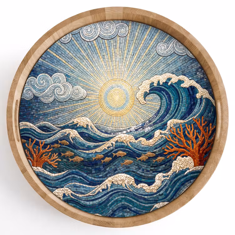 Dienblad - Onderwater - Koraal - Vis - Natuur - Kunst — 1