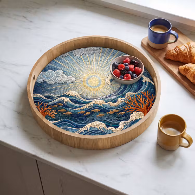 Dienblad - Onderwater - Koraal - Vis - Natuur - Kunst — 4