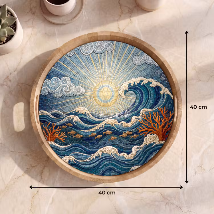 Dienblad - Onderwater - Koraal - Vis - Natuur - Kunst — 9