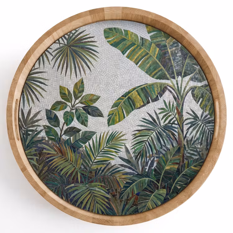 Dienblad - Planten - Tropisch - Mozaïek - Groen - Natuur — 1