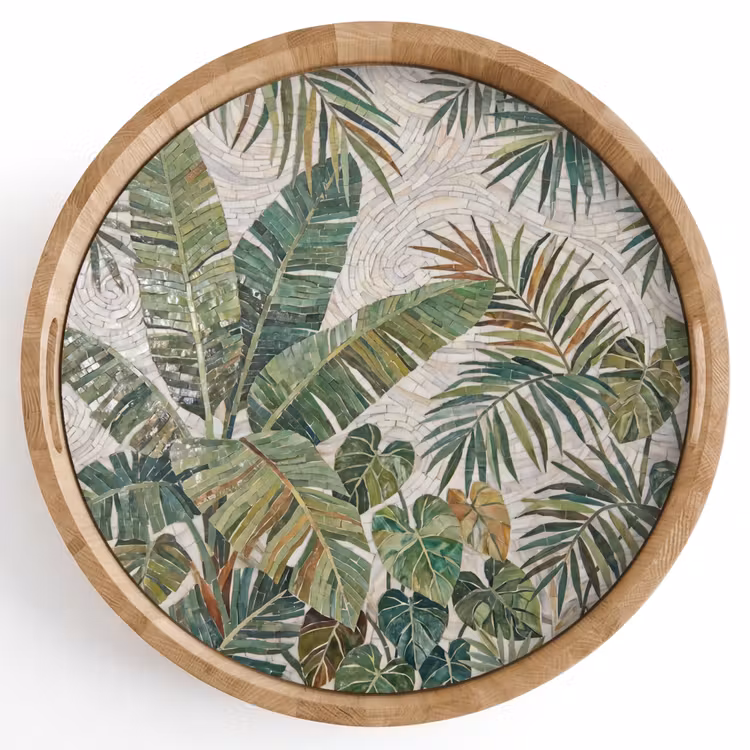 Dienblad - Planten - Tropisch - Mozaïek - Natuur - Groen — 1