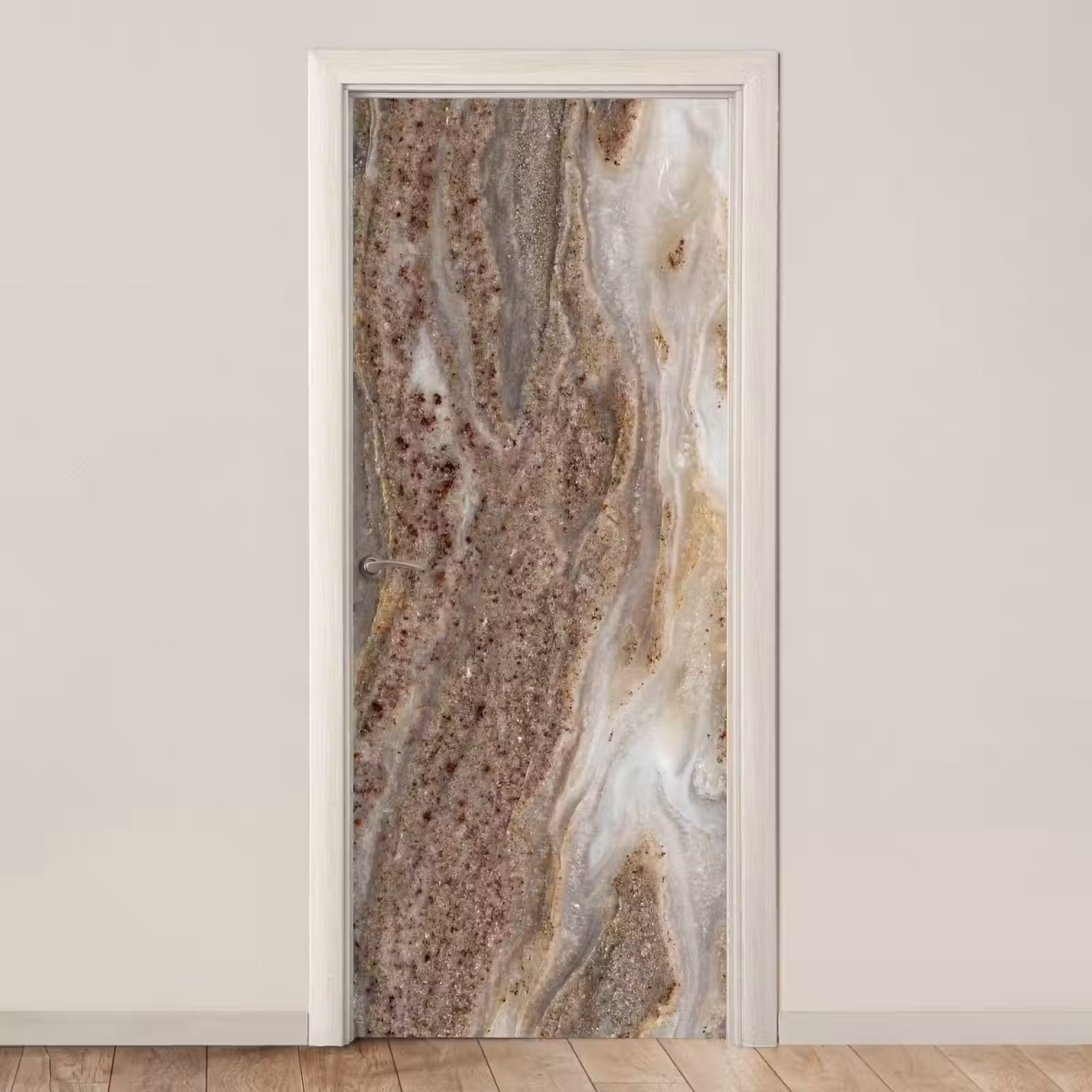 Deursticker - Textuur - Steen - Abstract - Beige — 1