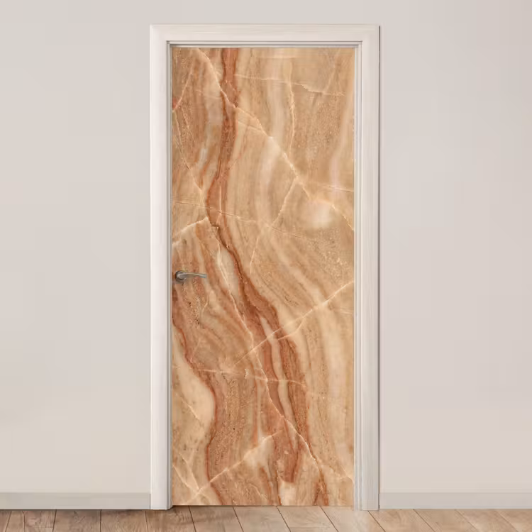 Deursticker - Marmer - Ader - Natuur - Abstract - Beige — 1