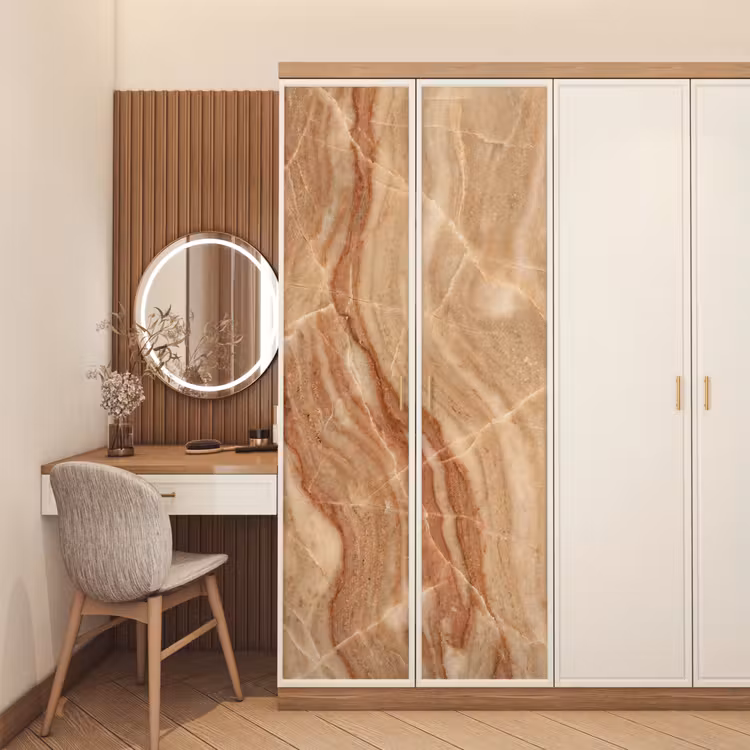 Deursticker - Marmer - Ader - Natuur - Abstract - Beige — 5