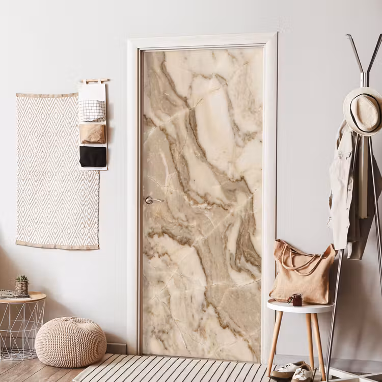 Deursticker - Marmer - Aderen - Textuur - Beige - Modern — 8