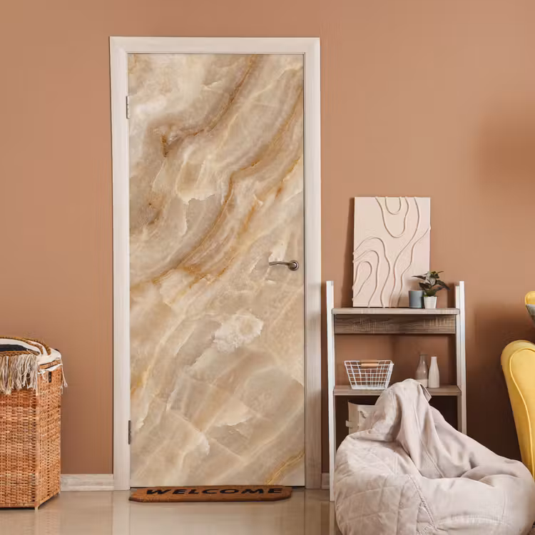 Deursticker - Steen - Ader - Natuur - Modern - Beige — 2