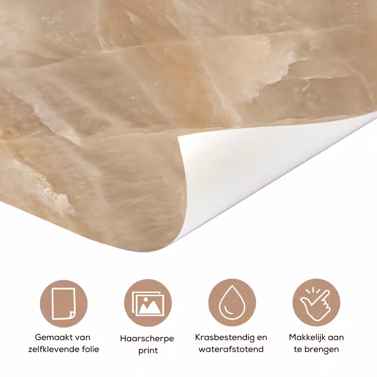 Deursticker - Steen - Ader - Natuur - Modern - Beige — 3