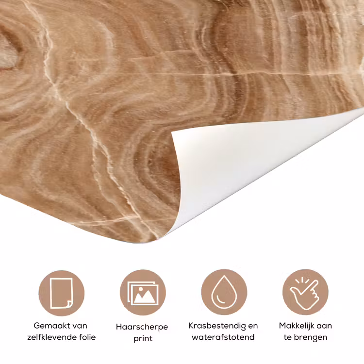 Deursticker - Textuur - Golvend - Abstract - Warm - Bruin — 3