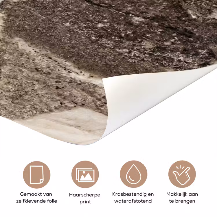 Deursticker - Textuur - Marmer - Abstract - Beige - Bruin — 3